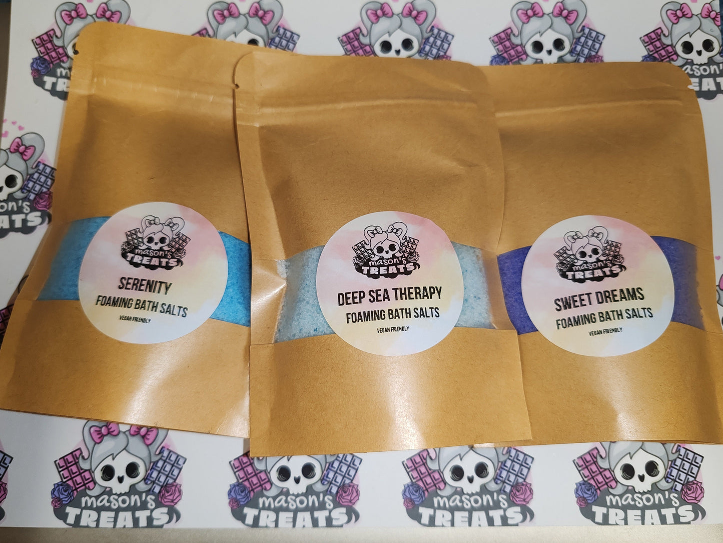 Essential Oil Foaming Bath Salts with Crystals | Wellness  | Epsom Salts | Bath time | Mood Therapy | Gift Ideas | Crystals |