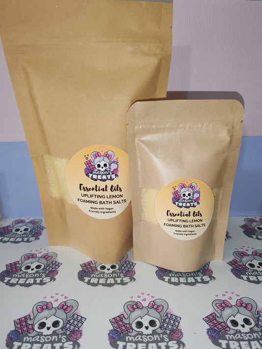 Essential Oil Foaming Bath Salts with Crystals | Wellness  | Epsom Salts | Bath time | Mood Therapy | Gift Ideas | Crystals |